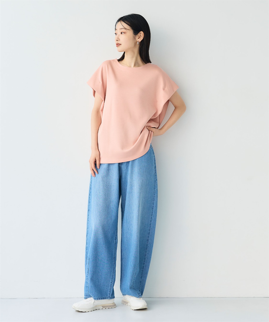 CROSS FUNCTION 《UV/接触冷感》エブ楽 なめらかダンボール フレンチスリーブドルマンTシャツ_sub_24