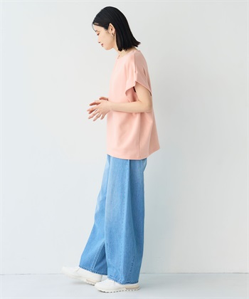 CROSS FUNCTION 《シワになりにくい》エブ楽 なめらかダンボール フレンチスリーブドルマンTシャツ_subthumb_26