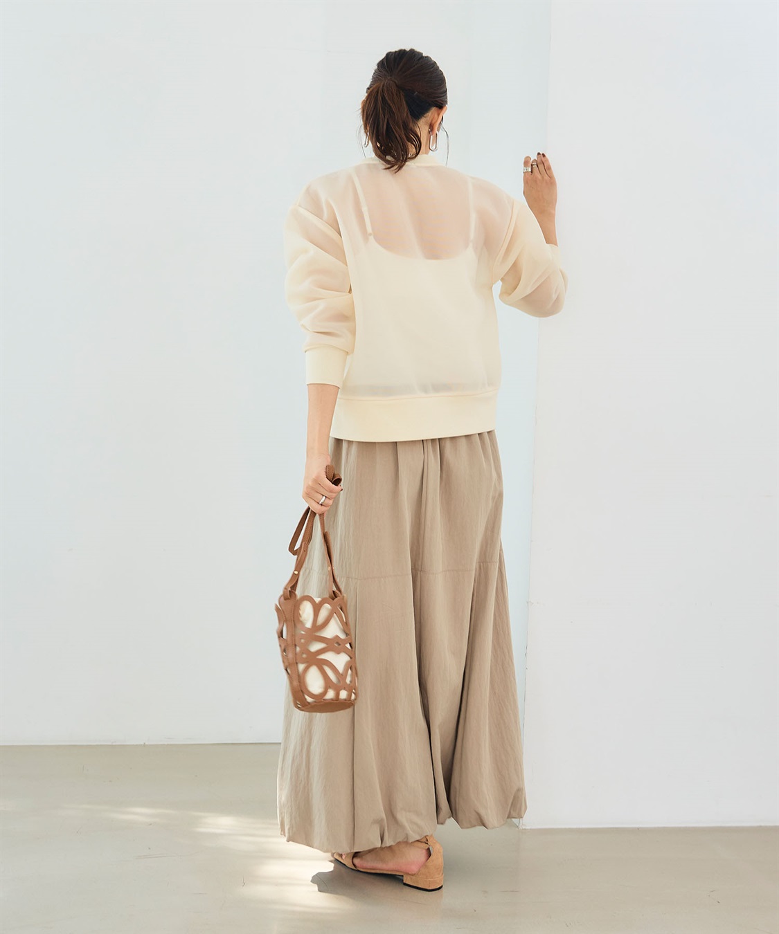 CROSS FUNCTION 《マシンウォッシャブル》エブ楽 シアースナップボタンカーディガン_sub_18