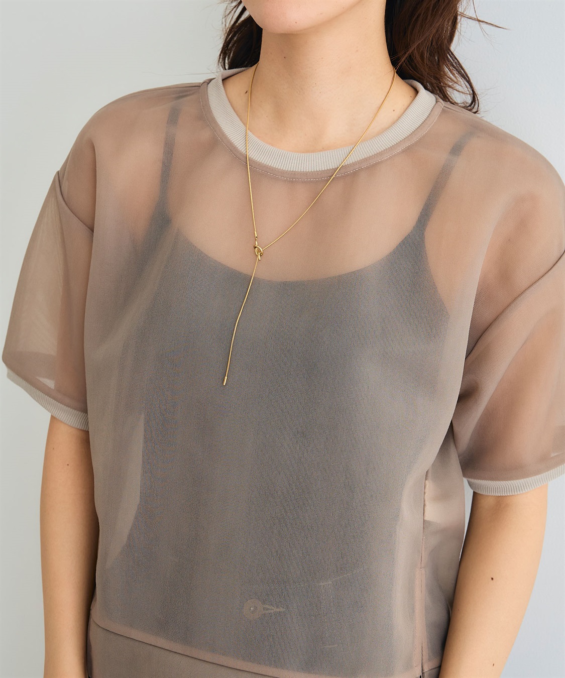 CROSS FUNCTION 《マシンウォッシャブル》エブ楽 シアーハーフスリーブトップス_sub_20