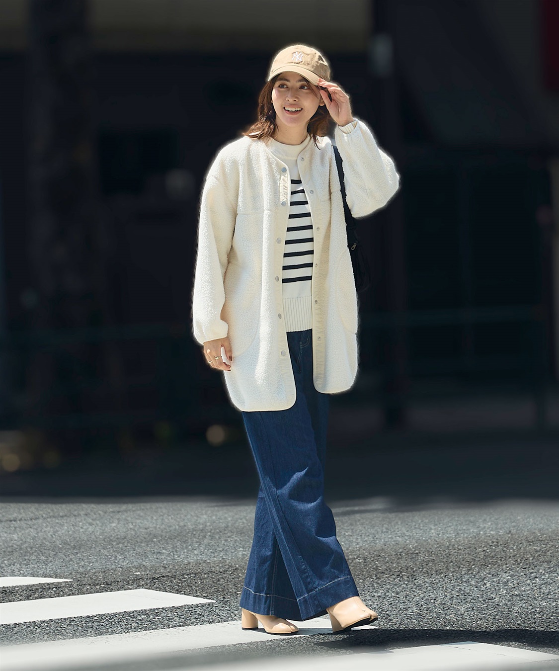 CROSS FUNCTION 《洗える》エブ楽 ボアノーカラーコート_sub_9