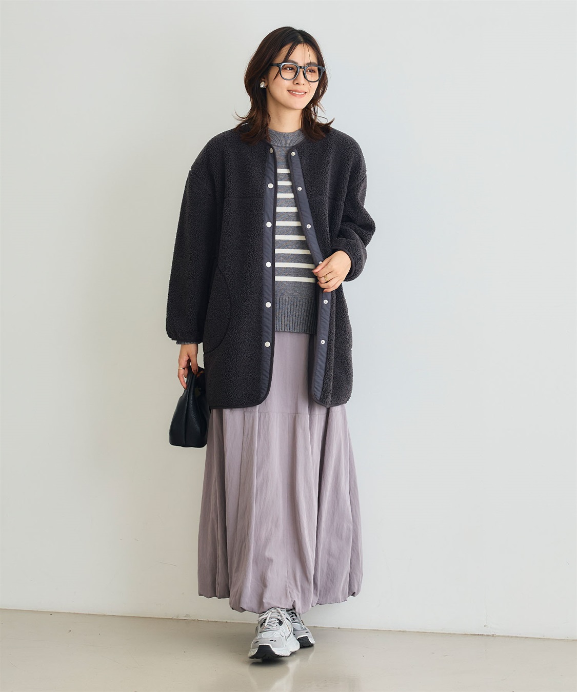 CROSS FUNCTION 《洗える》エブ楽 ボアノーカラーコート_sub_12