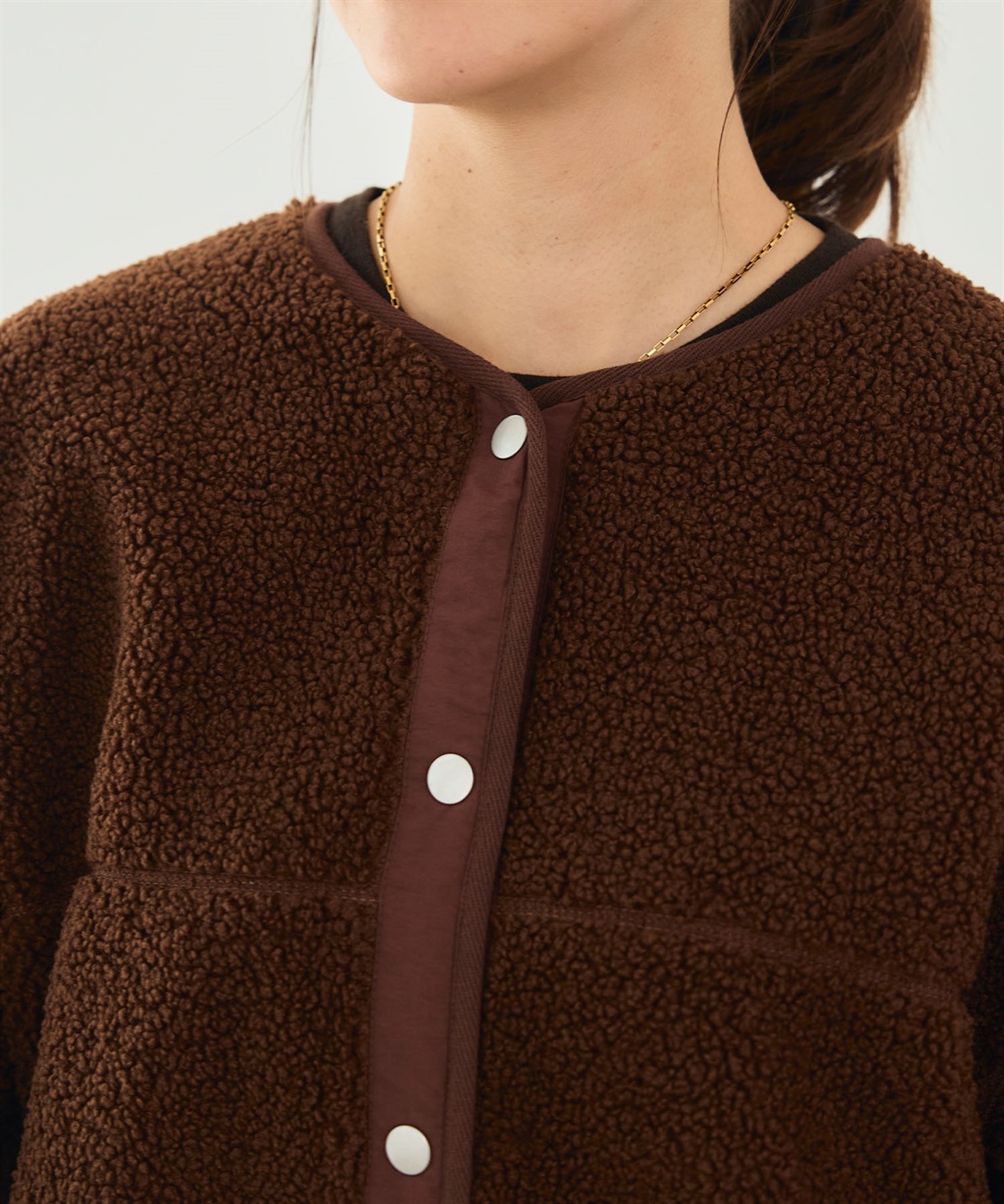 CROSS FUNCTION 《洗える》エブ楽 ボアノーカラーコート_sub_26