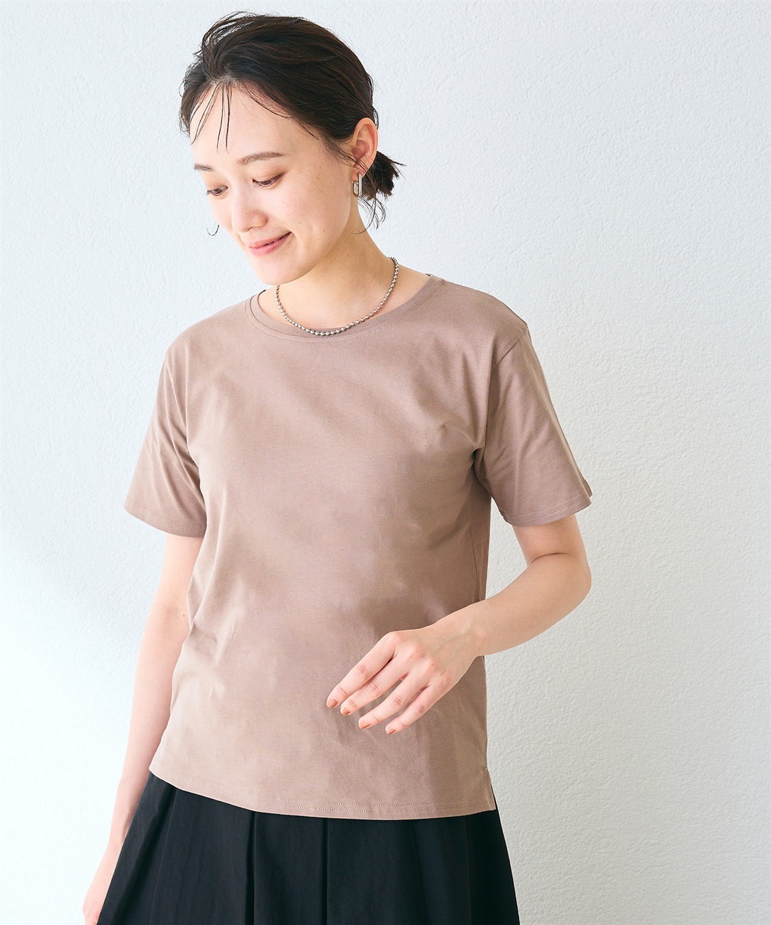 CROSS FUNCTION 《汗染み防止》裾スリットベーシックTシャツ_sub_4