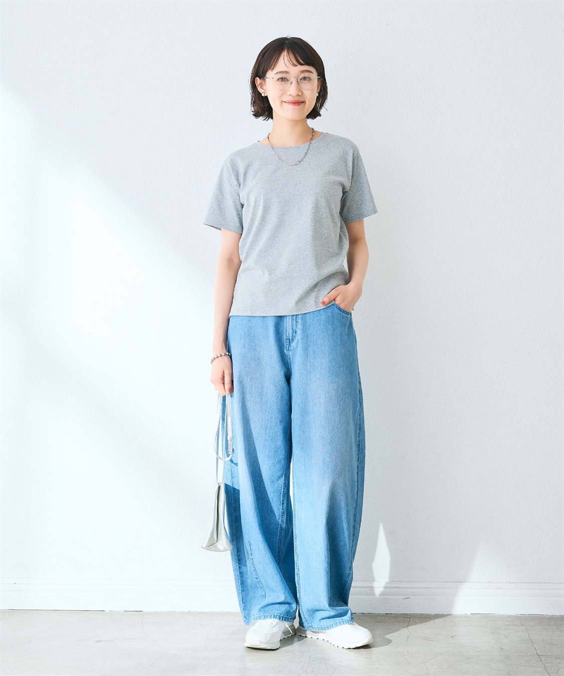 CROSS FUNCTION 《汗染み防止》裾スリットベーシックTシャツ_sub_6