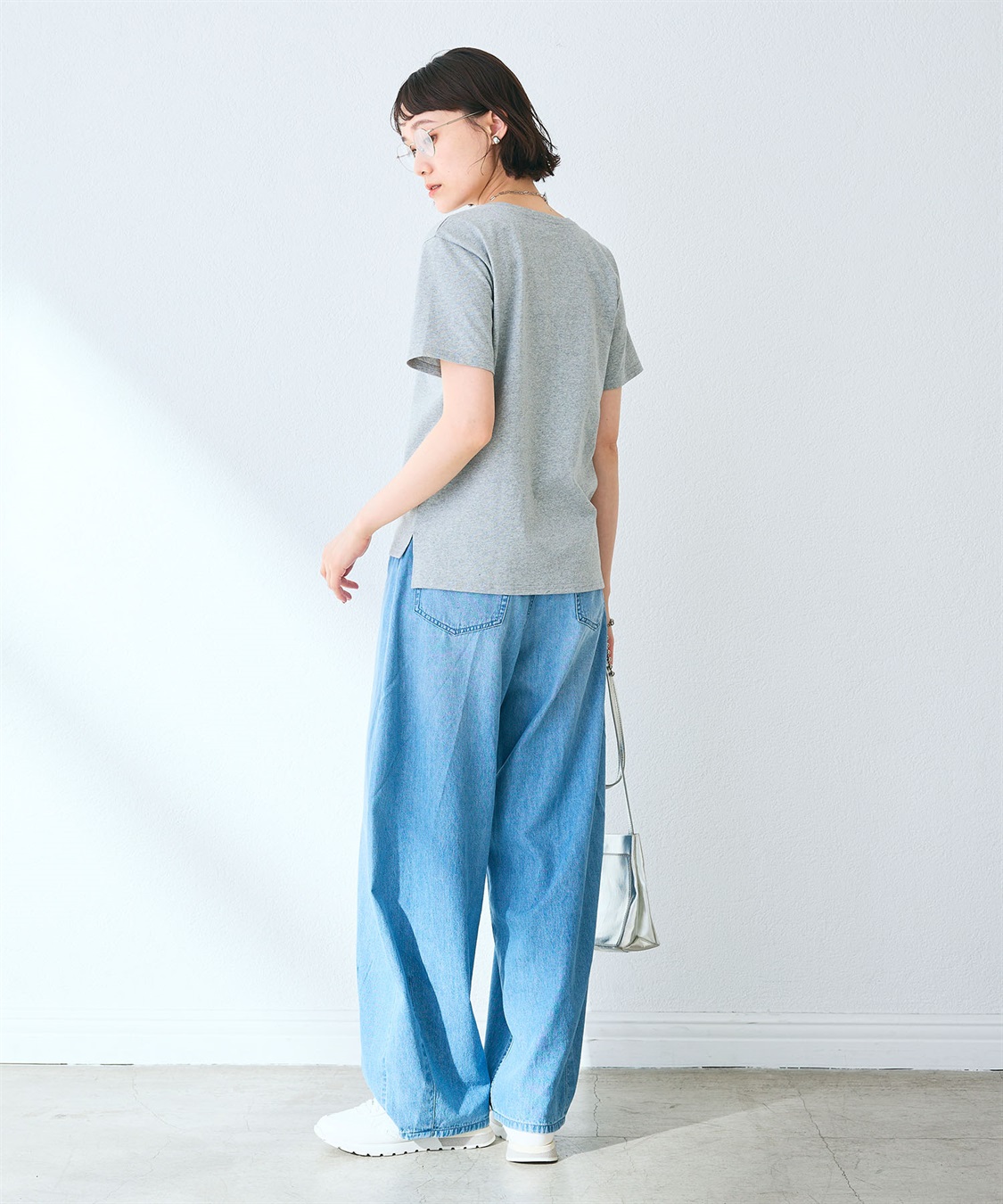 CROSS FUNCTION 《汗染み防止》裾スリットベーシックTシャツ_sub_7