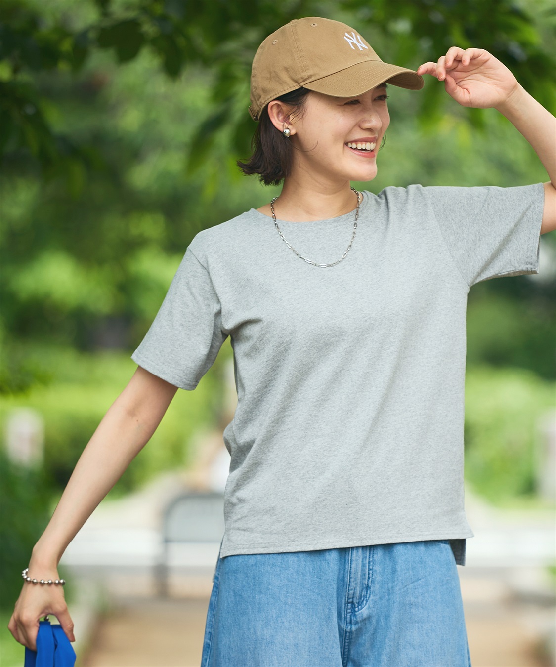 CROSS FUNCTION 《汗染み防止》裾スリットベーシックTシャツ_sub_8