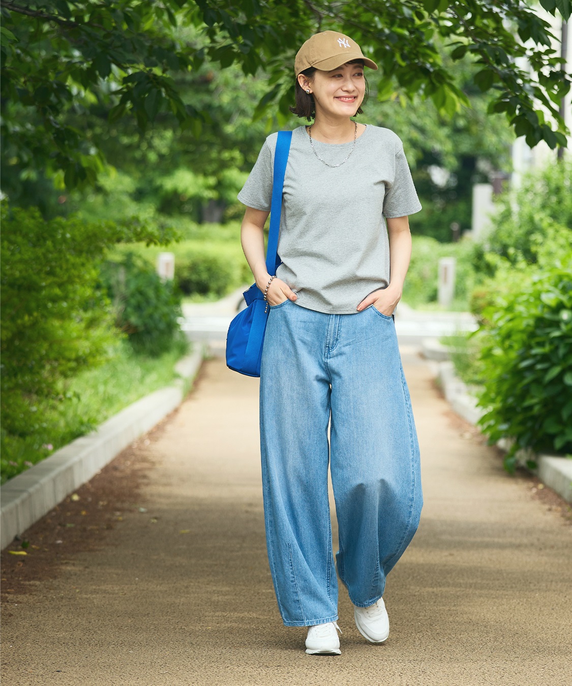 CROSS FUNCTION 《汗染み防止》裾スリットベーシックTシャツ_sub_9