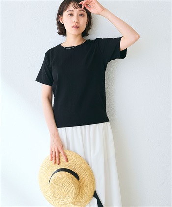 CROSS FUNCTION 《汗染み防止》裾スリットベーシックTシャツ_subthumb_16