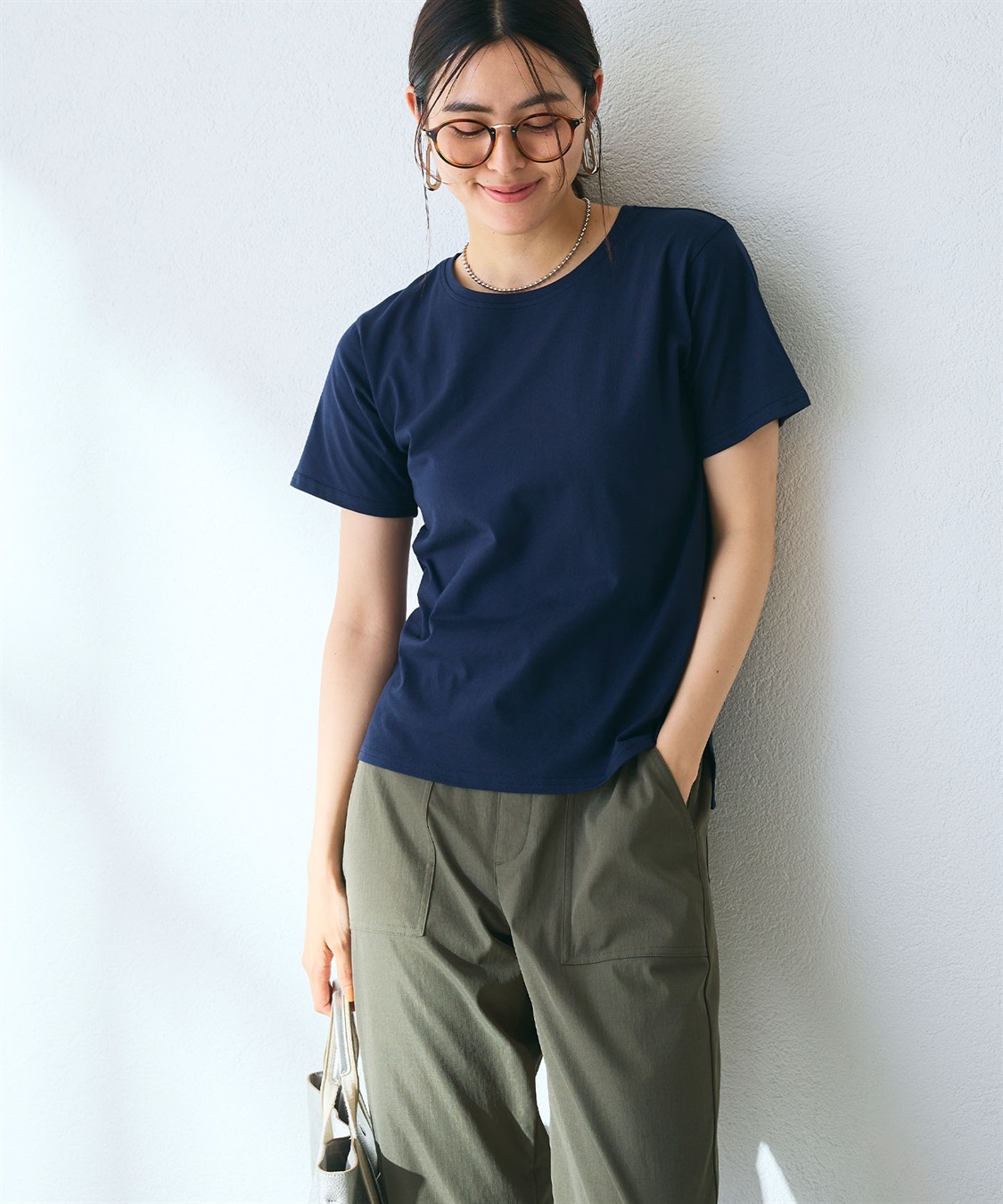 CROSS FUNCTION 《汗染み防止》裾スリットベーシックTシャツ_sub_20