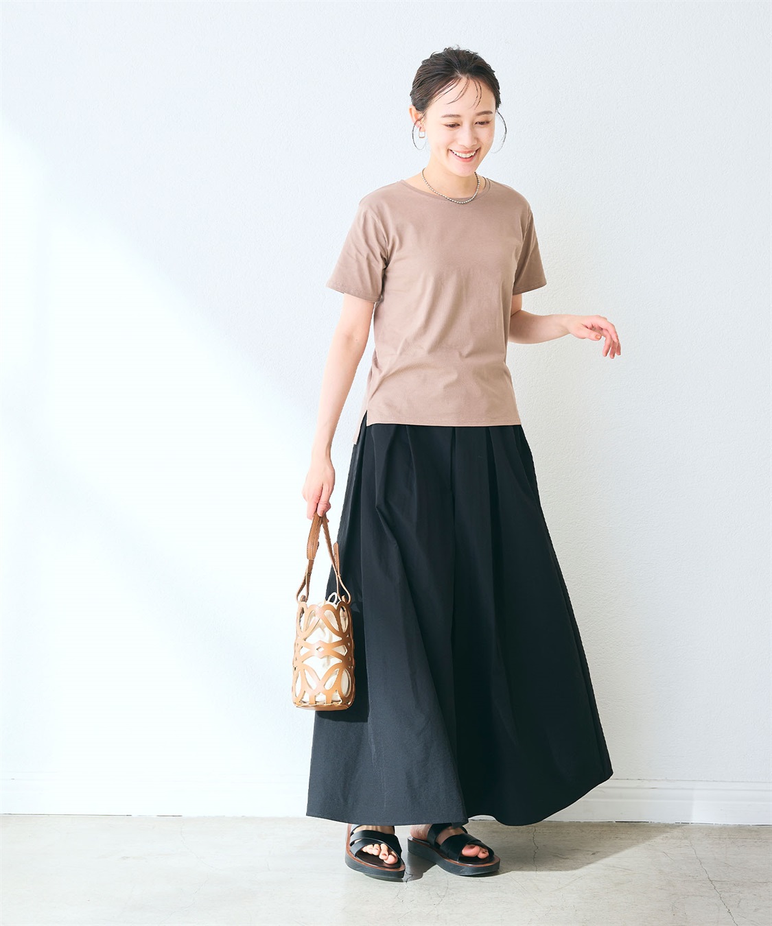 CROSS FUNCTION 《汗染み防止》裾スリットベーシックTシャツ_sub_24