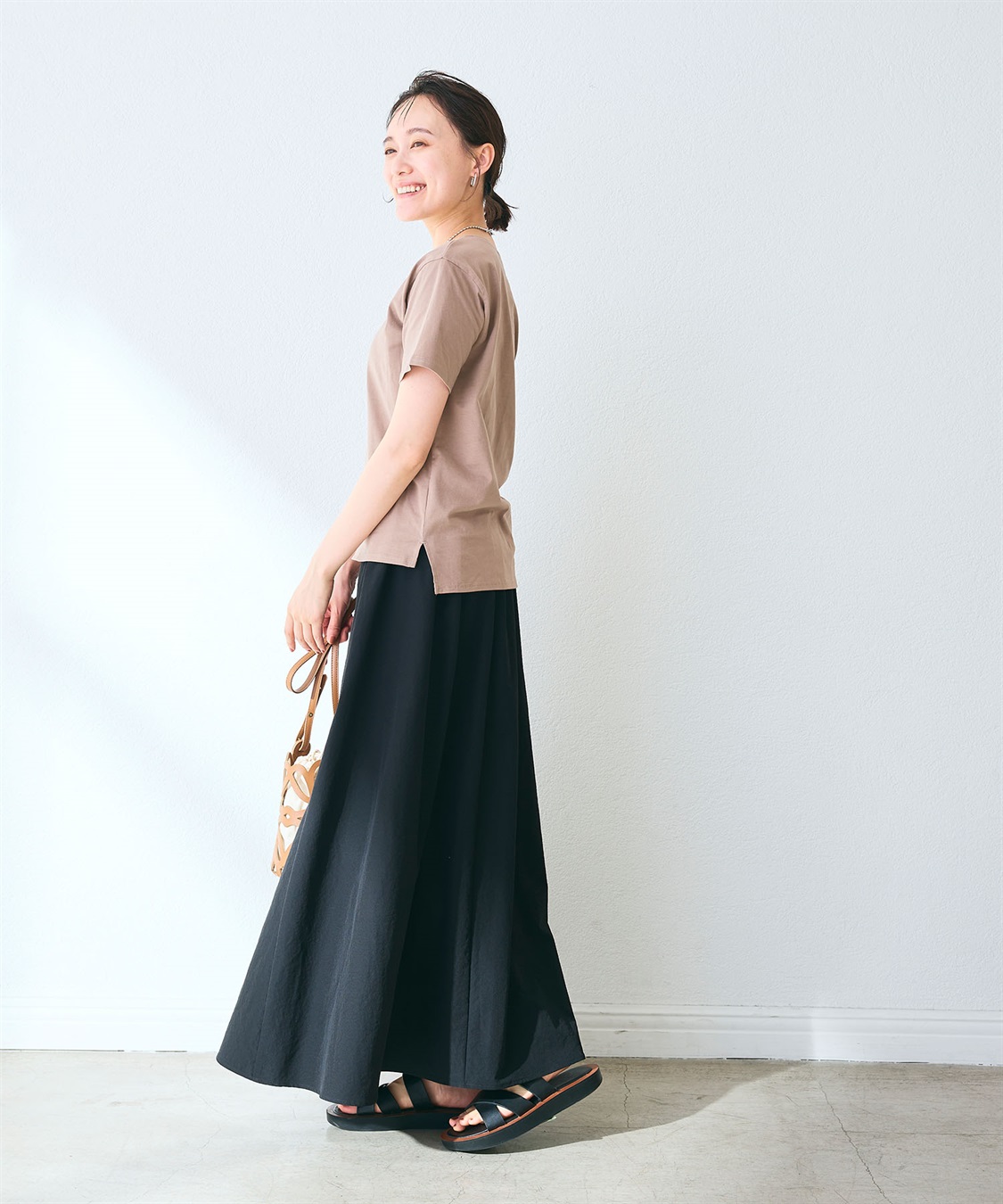 CROSS FUNCTION 《汗染み防止》裾スリットベーシックTシャツ_sub_25