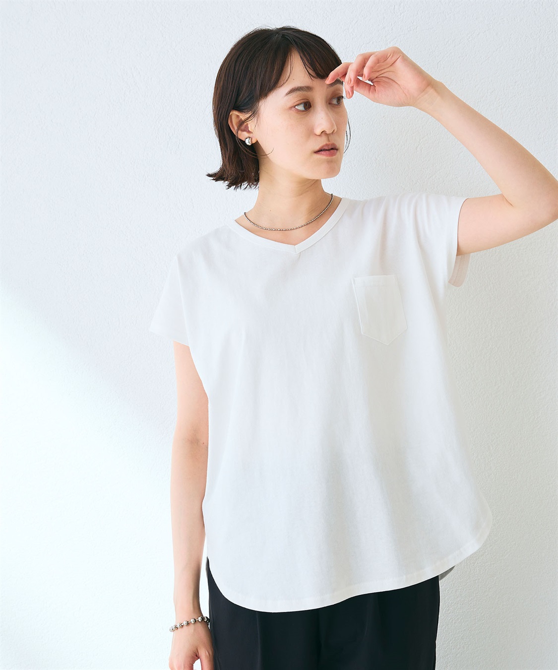 CROSS FUNCTION 《汗染み防止》フロントポケットTシャツ_sub_1