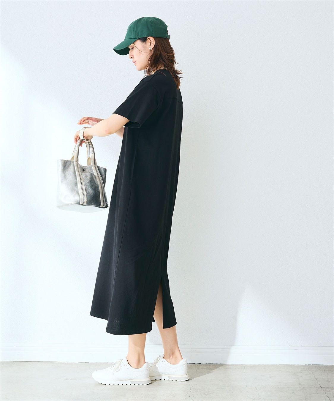 CROSS FUNCTION 《汗染み防止》バックスリットベーシックワンピース_sub_19