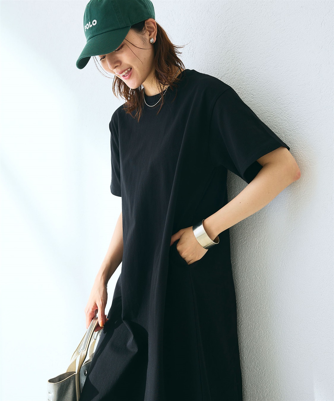 CROSS FUNCTION 《汗染み防止》バックスリットベーシックワンピース_sub_20