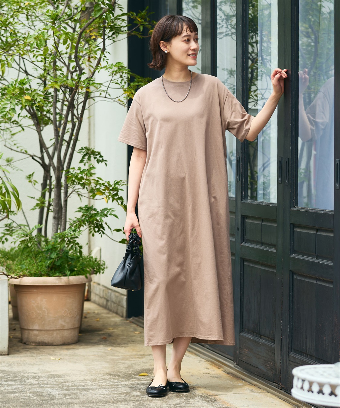 CROSS FUNCTION 《汗染み防止》バックスリットベーシックワンピース_sub_21