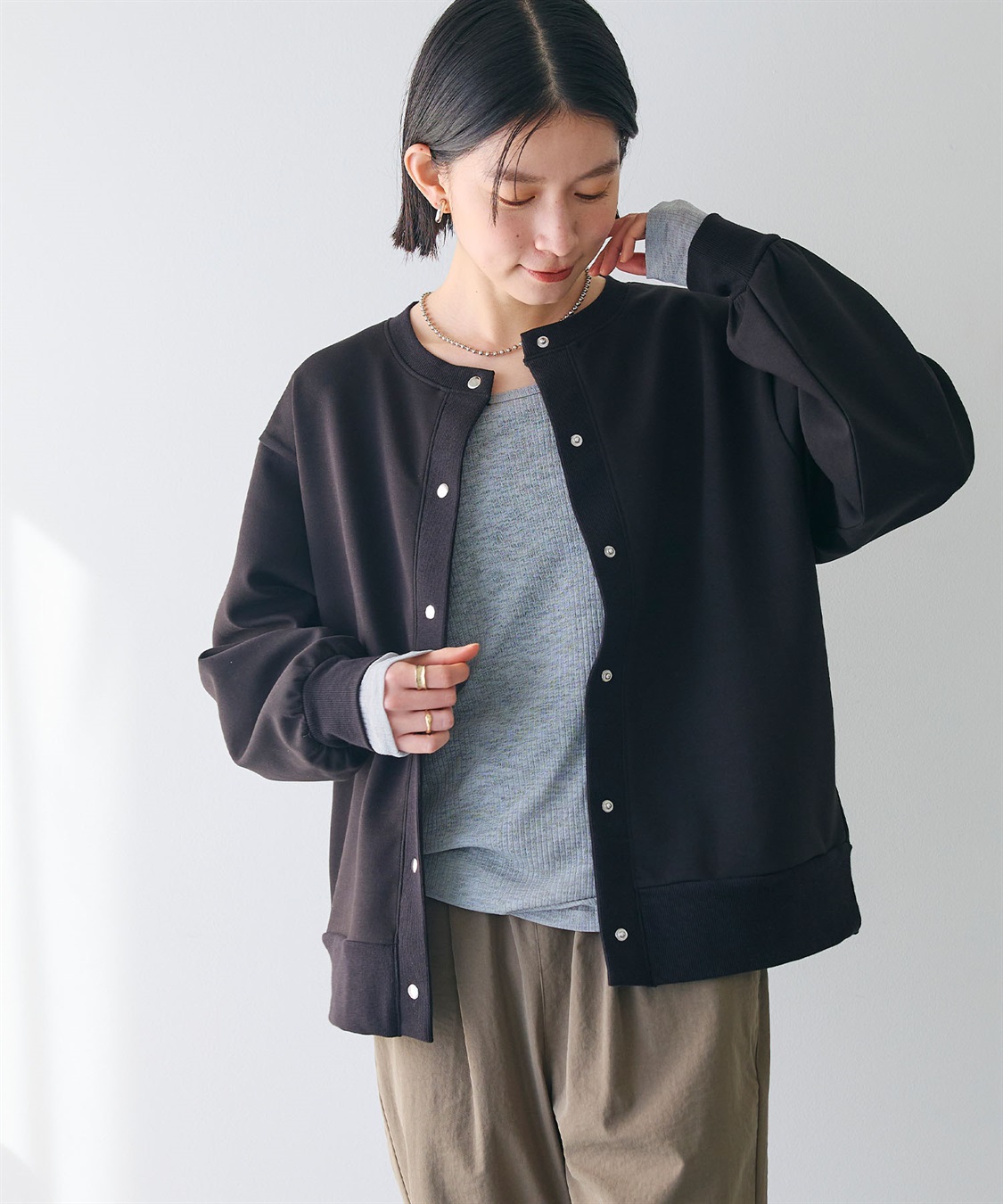 CROSS FUNCTION 《UV》ドットボタンスウェットカーディガン_sub_8