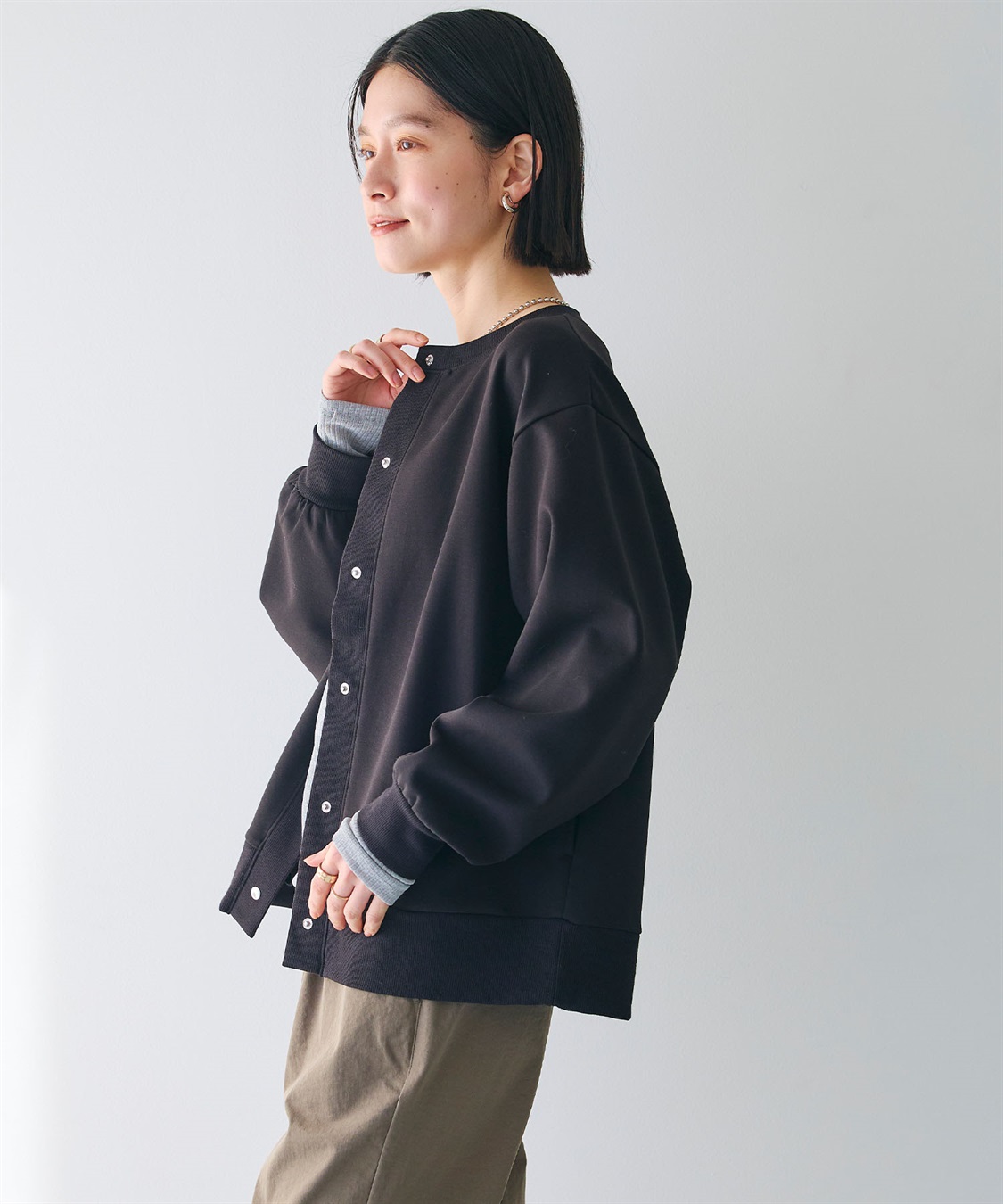 CROSS FUNCTION 《UV》ドットボタンスウェットカーディガン_sub_11