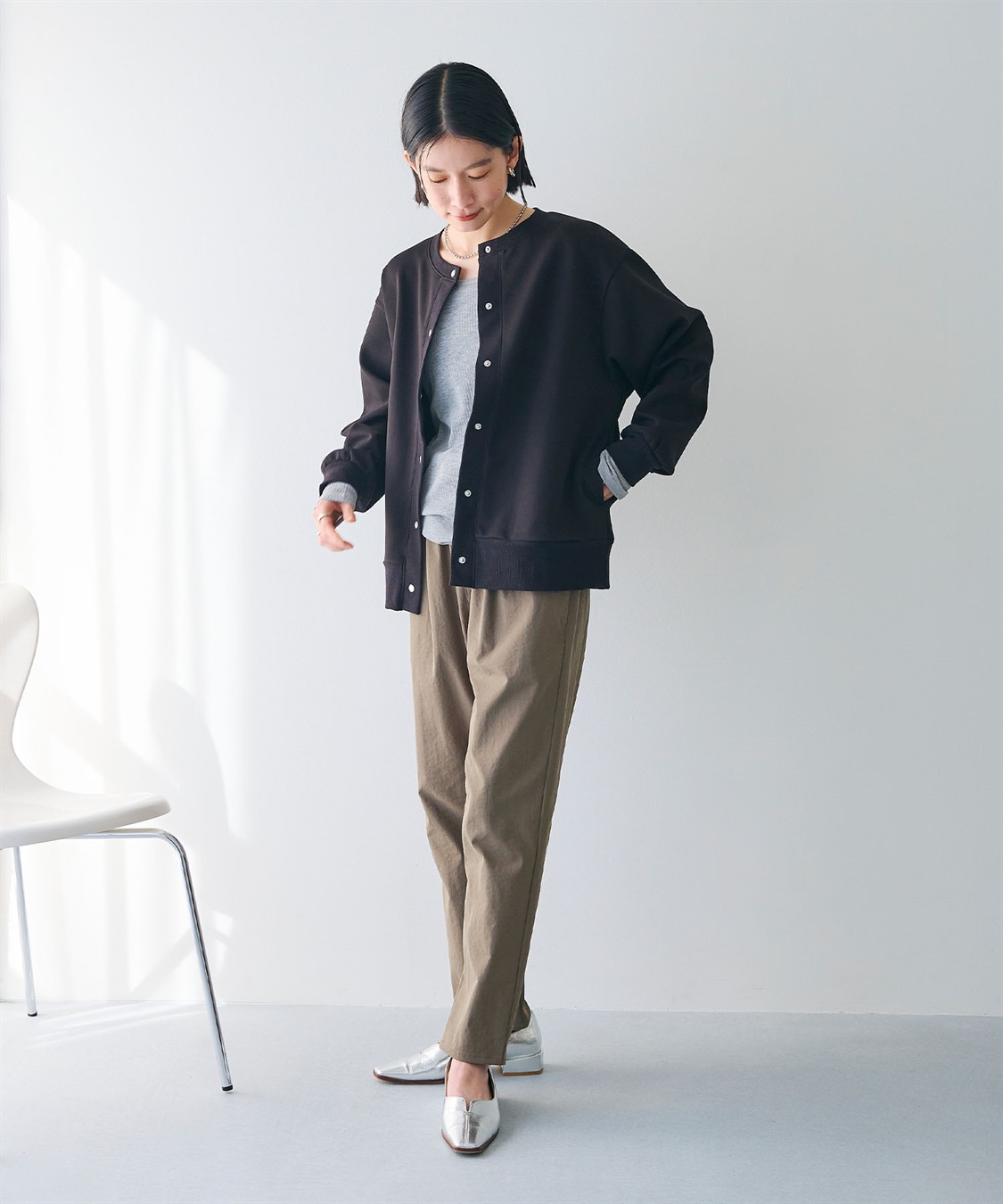 CROSS FUNCTION 《UV》ドットボタンスウェットカーディガン_sub_12