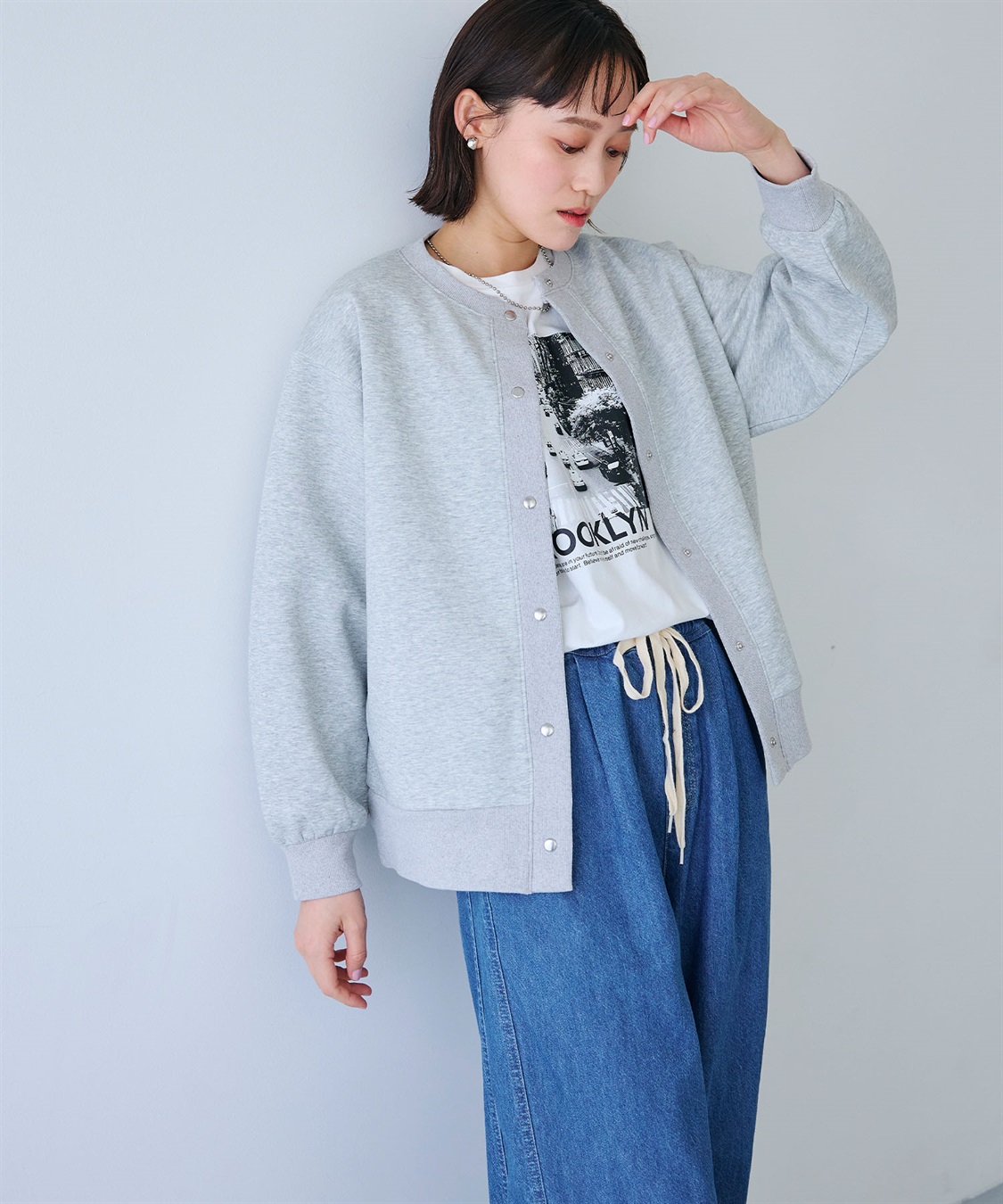 CROSS FUNCTION 《UV》ドットボタンスウェットカーディガン_sub_16