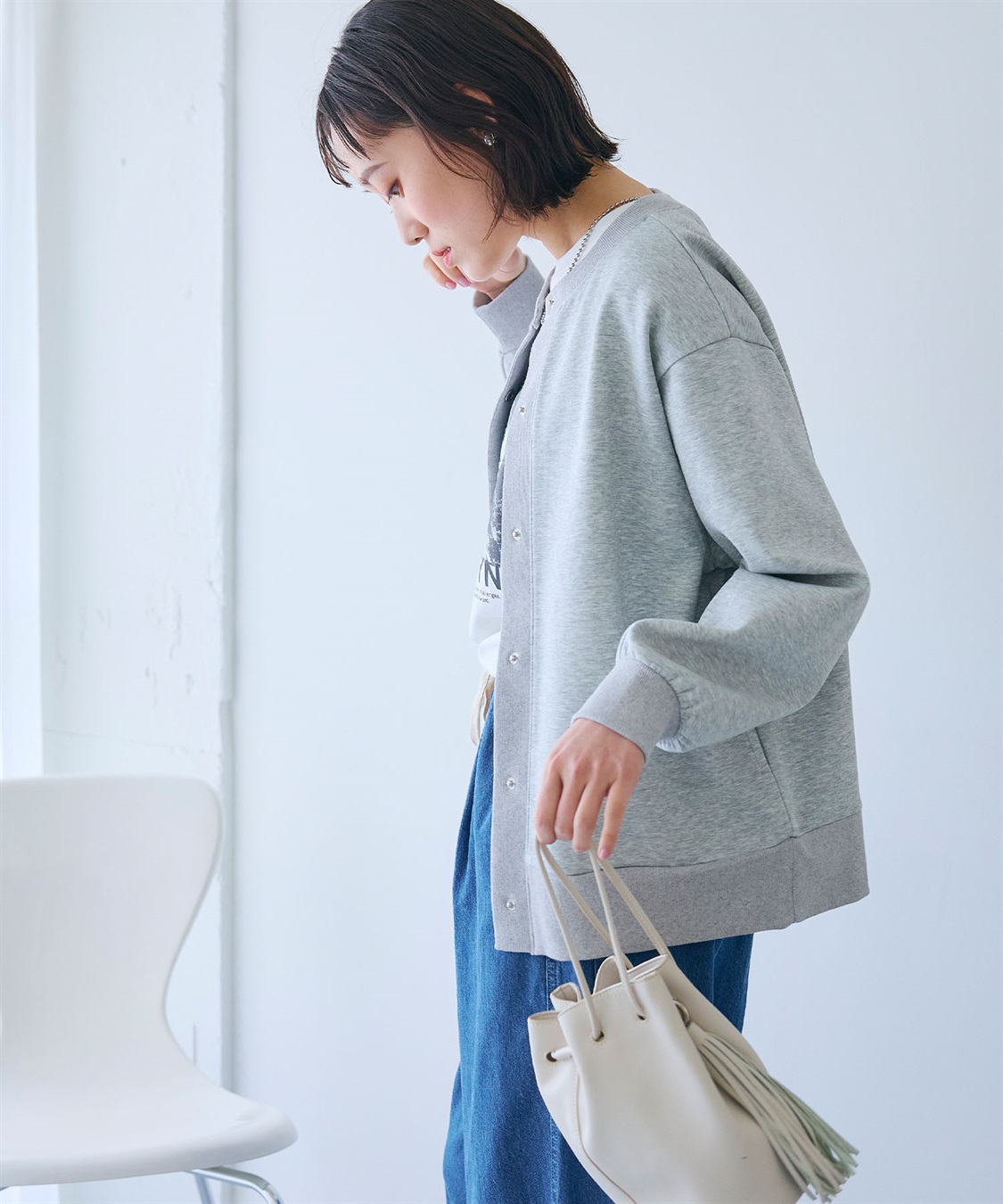 CROSS FUNCTION 《UV》ドットボタンスウェットカーディガン_sub_19