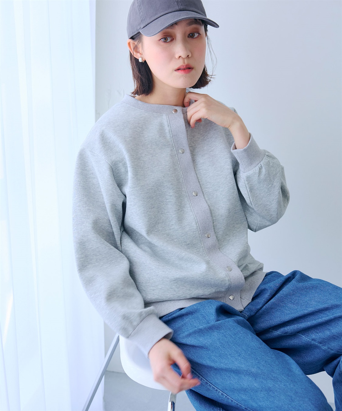 CROSS FUNCTION 《UV》ドットボタンスウェットカーディガン_sub_23