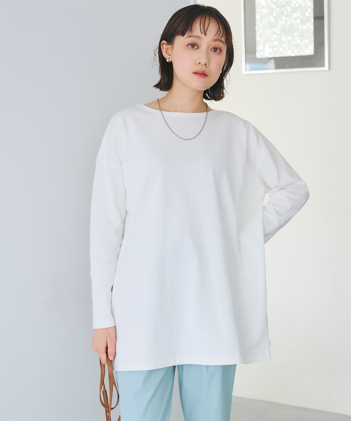 CROSS FUNCTION 《よれにくい》オーバーサイズコットンロングスリーブTシャツ_sub_3