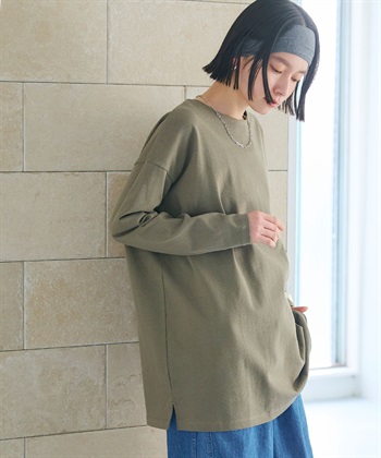CROSS FUNCTION 《よれにくい》オーバーサイズコットンロングスリーブTシャツ_subthumb_6