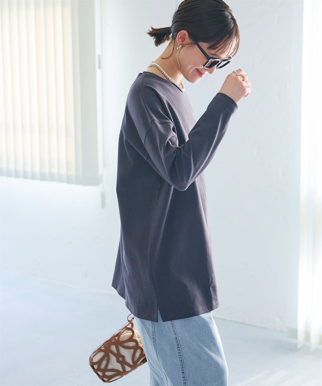 CROSS FUNCTION 《よれにくい》オーバーサイズコットンロングスリーブTシャツ_sub_11