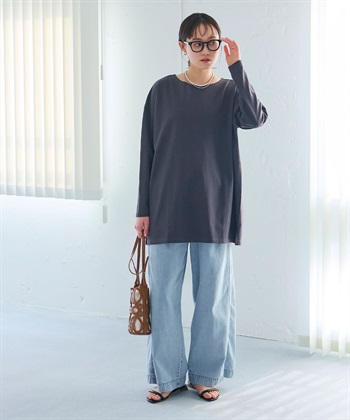 CROSS FUNCTION 《よれにくい》オーバーサイズコットンロングスリーブTシャツ_subthumb_13