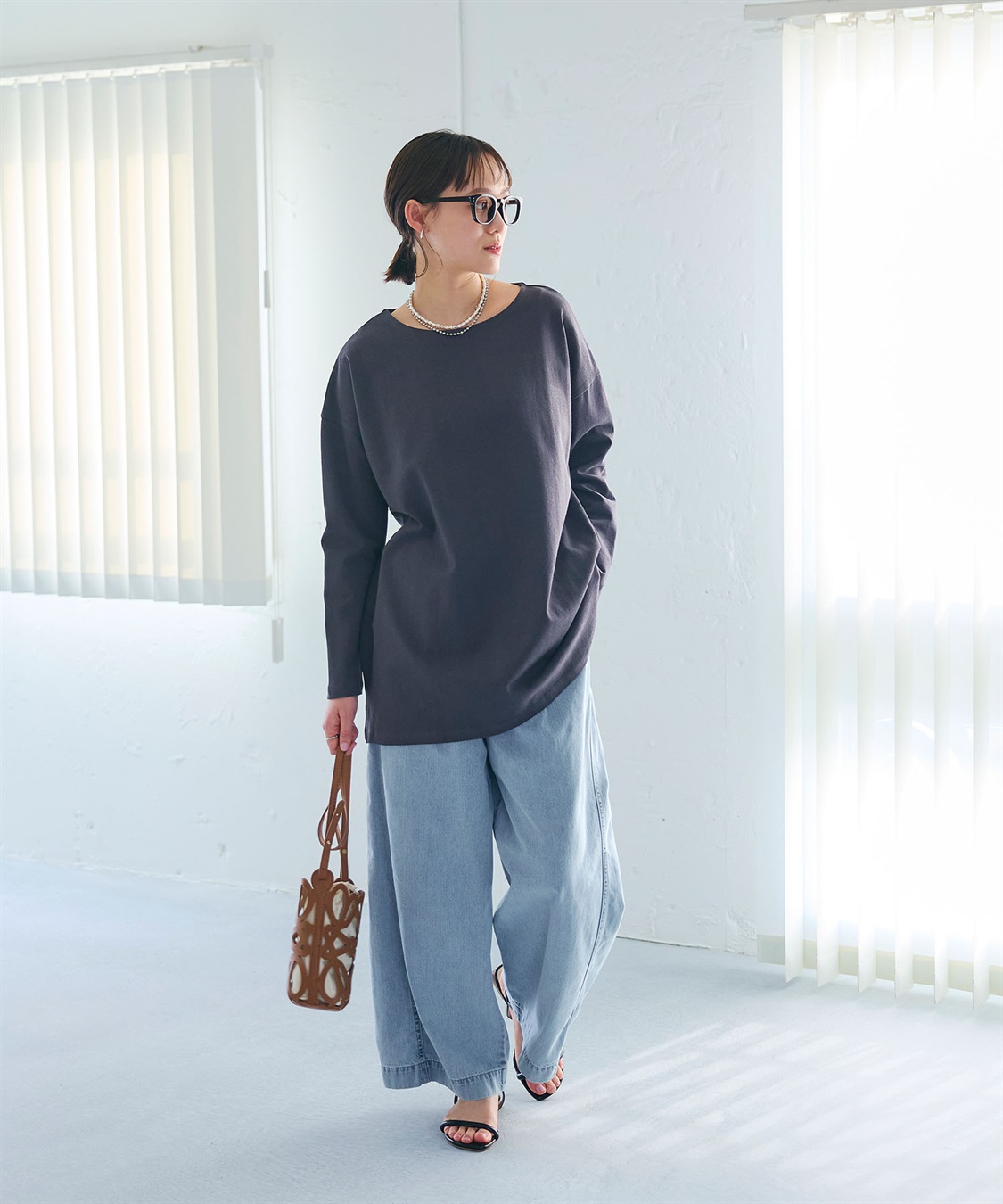 CROSS FUNCTION 《よれにくい》オーバーサイズコットンロングスリーブTシャツ_sub_14