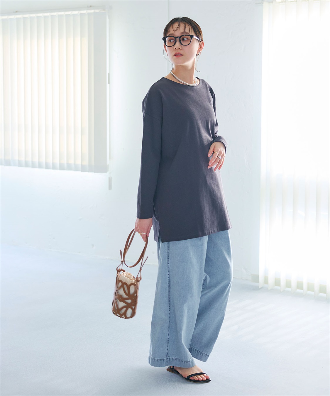 CROSS FUNCTION 《よれにくい》オーバーサイズコットンロングスリーブTシャツ_sub_15