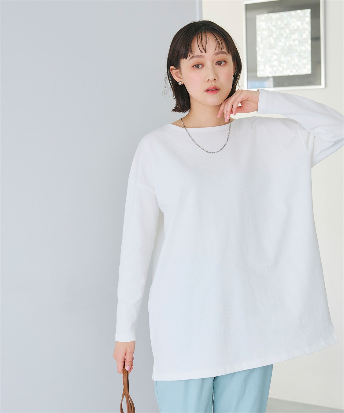 CROSS FUNCTION 《よれにくい》オーバーサイズコットンロングスリーブTシャツ_sub_23