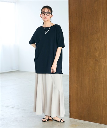 CROSS FUNCTION 《よれにくい》エブ楽 オーバーサイズハーフスリーブコットンTシャツ_subthumb_6