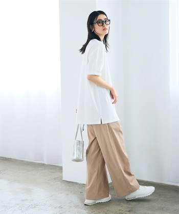 CROSS FUNCTION 《よれにくい》エブ楽 オーバーサイズハーフスリーブコットンTシャツ_subthumb_11