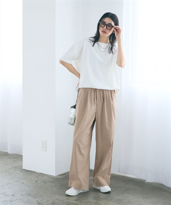 CROSS FUNCTION 《よれにくい》エブ楽 オーバーサイズハーフスリーブコットンTシャツ_subthumb_12