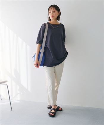 CROSS FUNCTION 《よれにくい》エブ楽 オーバーサイズハーフスリーブコットンTシャツ_subthumb_18