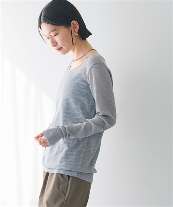 CROSS FUNCTION 《接触冷感》エブ楽 シアーリブロングTシャツ_subthumb_7