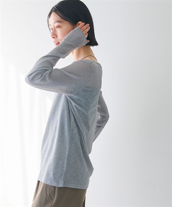 CROSS FUNCTION 《接触冷感》エブ楽 シアーリブロングTシャツ_subthumb_8