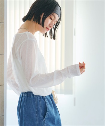 CROSS FUNCTION 《接触冷感》エブ楽 シアーリブロングTシャツ_subthumb_11