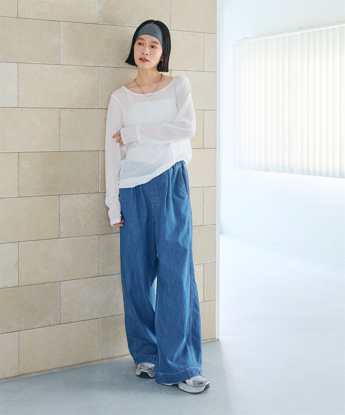 CROSS FUNCTION 《接触冷感》エブ楽 シアーリブロングTシャツ_sub_14