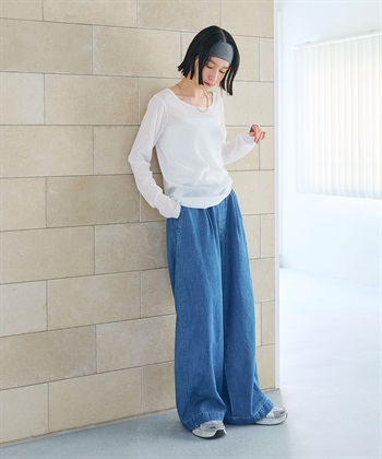 CROSS FUNCTION 《接触冷感》エブ楽 シアーリブロングTシャツ_subthumb_15