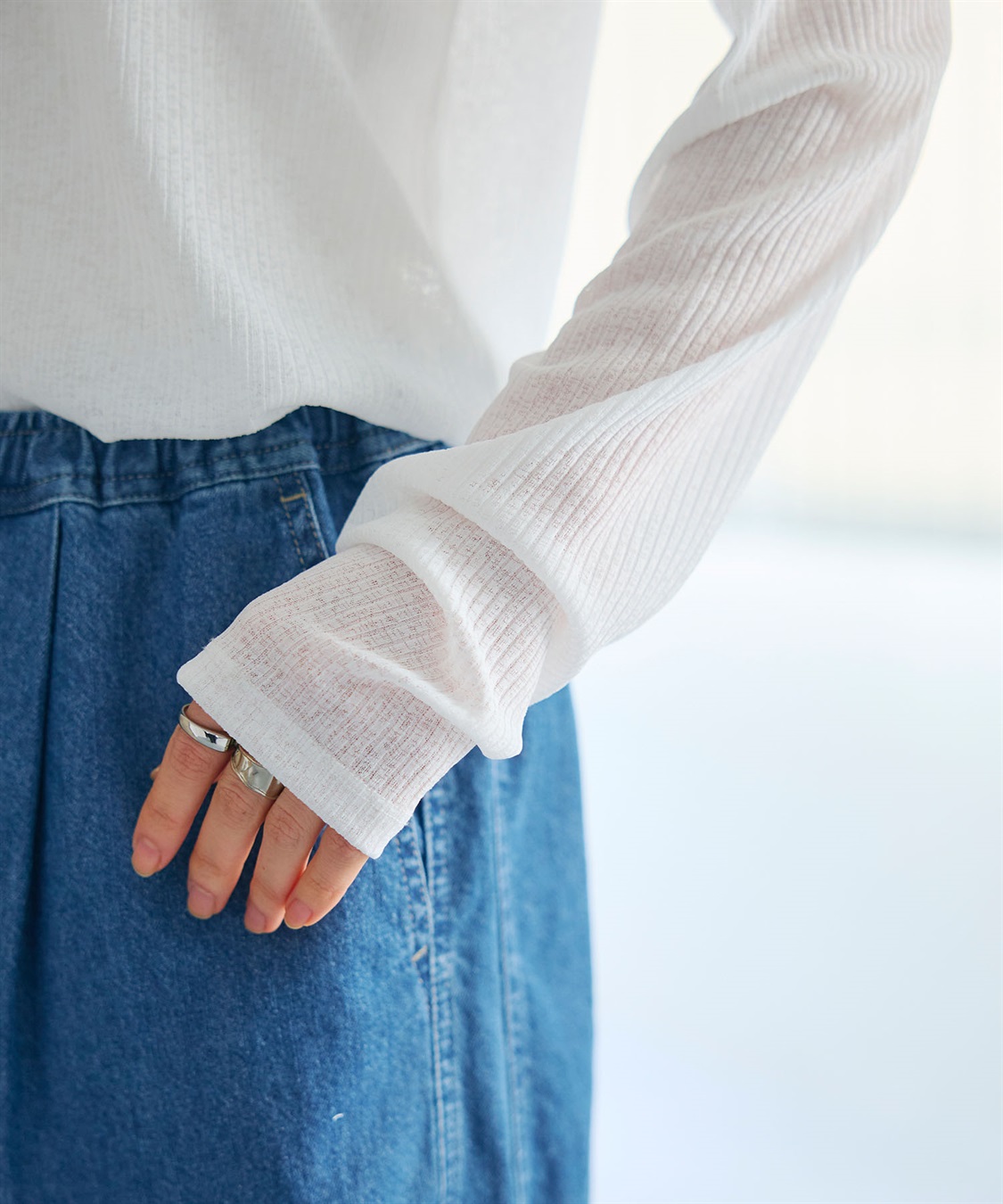 CROSS FUNCTION 《接触冷感》エブ楽 シアーリブロングTシャツ_sub_17