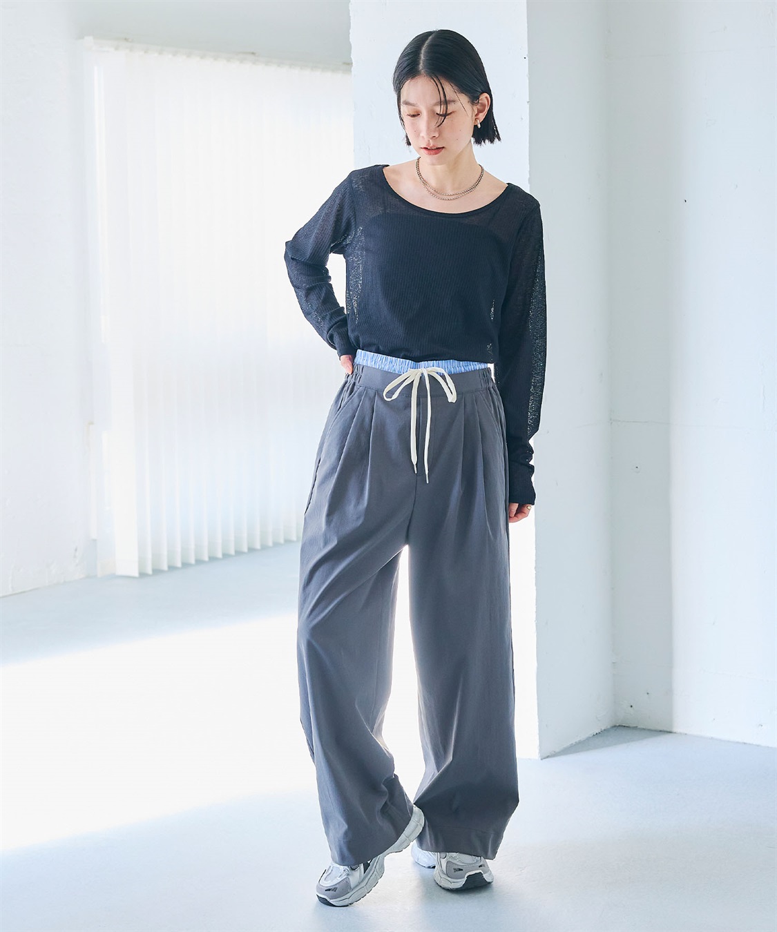 CROSS FUNCTION 《接触冷感》エブ楽 シアーリブロングTシャツ_sub_23