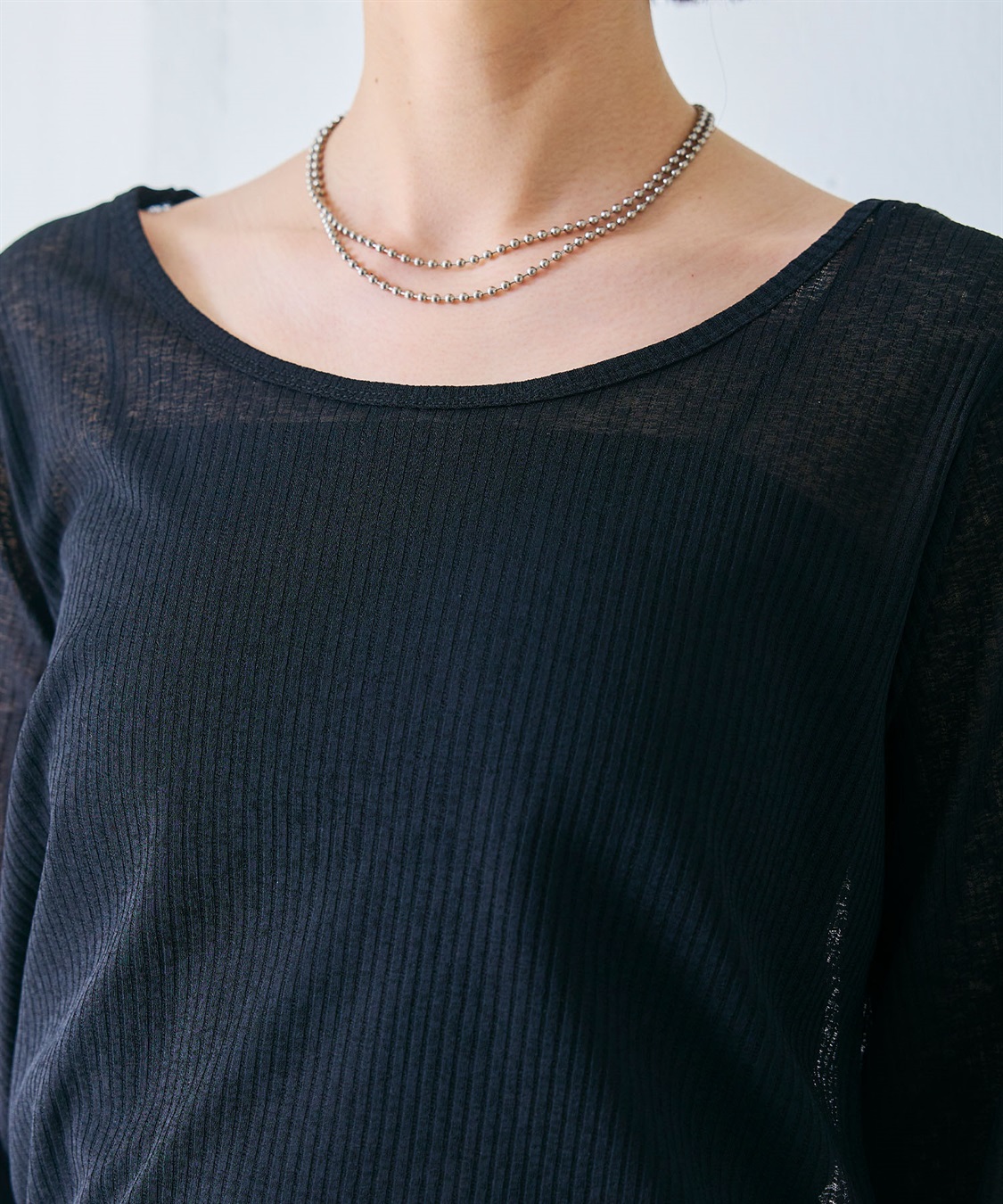 CROSS FUNCTION 《接触冷感》エブ楽 シアーリブロングTシャツ_sub_27