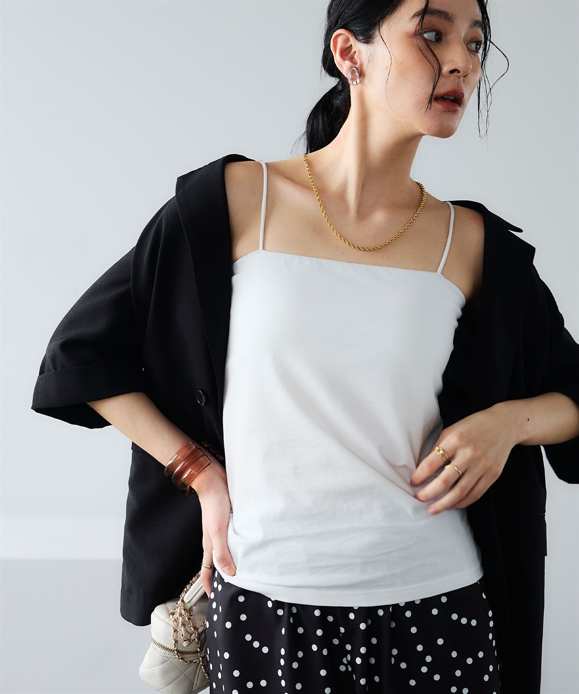 CROSS FUNCTION 《接触冷感》エブ楽 カップ付きキャミソール_sub_2