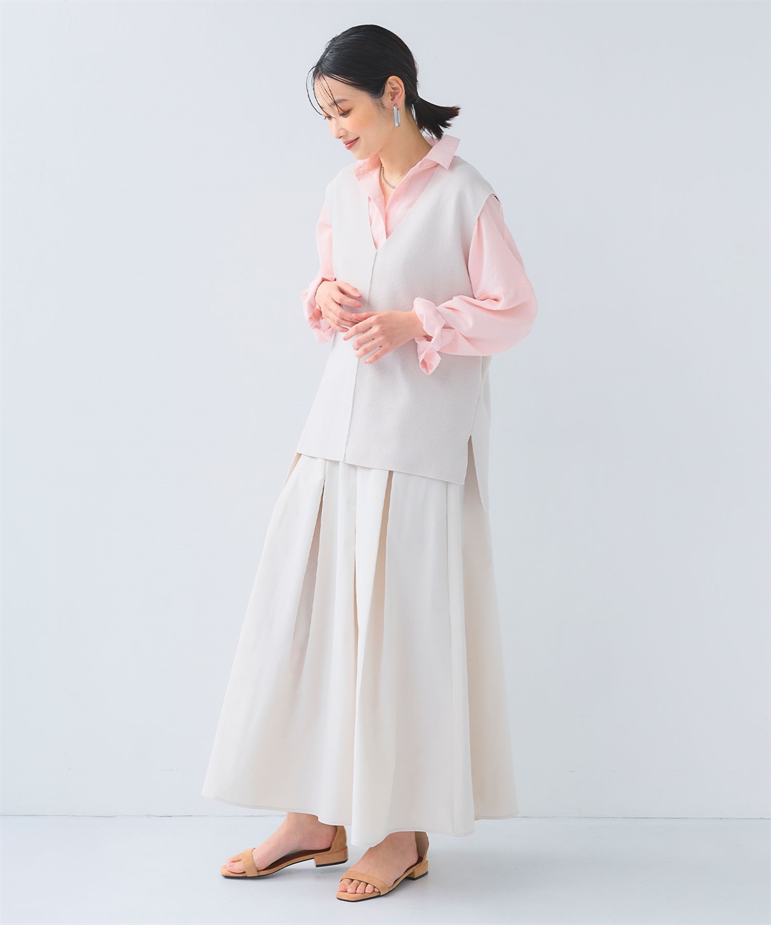 CROSS FUNCTION 《洗える》サマ美え マシュマロミラノディープVネックベスト_sub_6