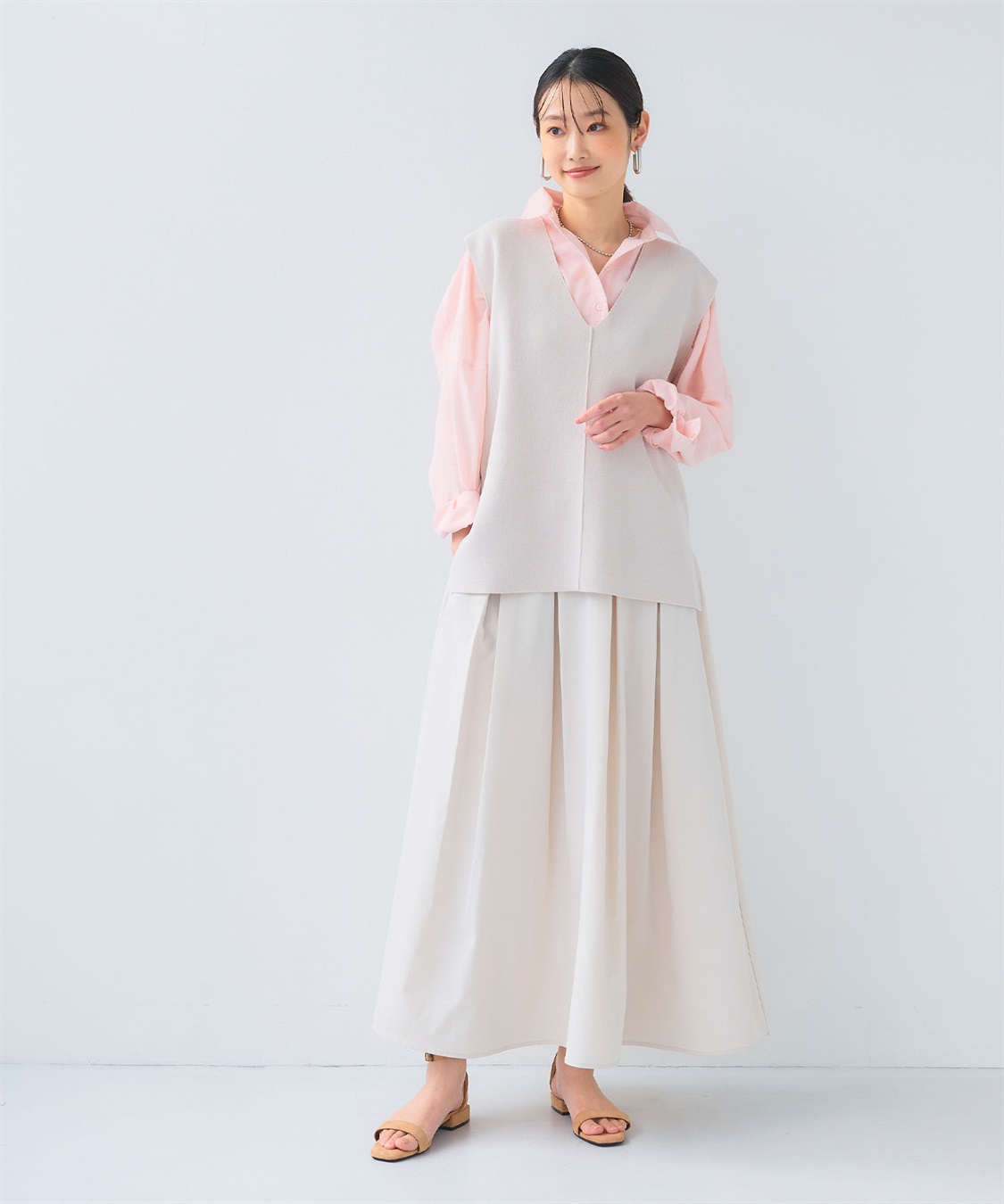 CROSS FUNCTION 《洗える》サマ美え マシュマロミラノディープVネックベスト_sub_7