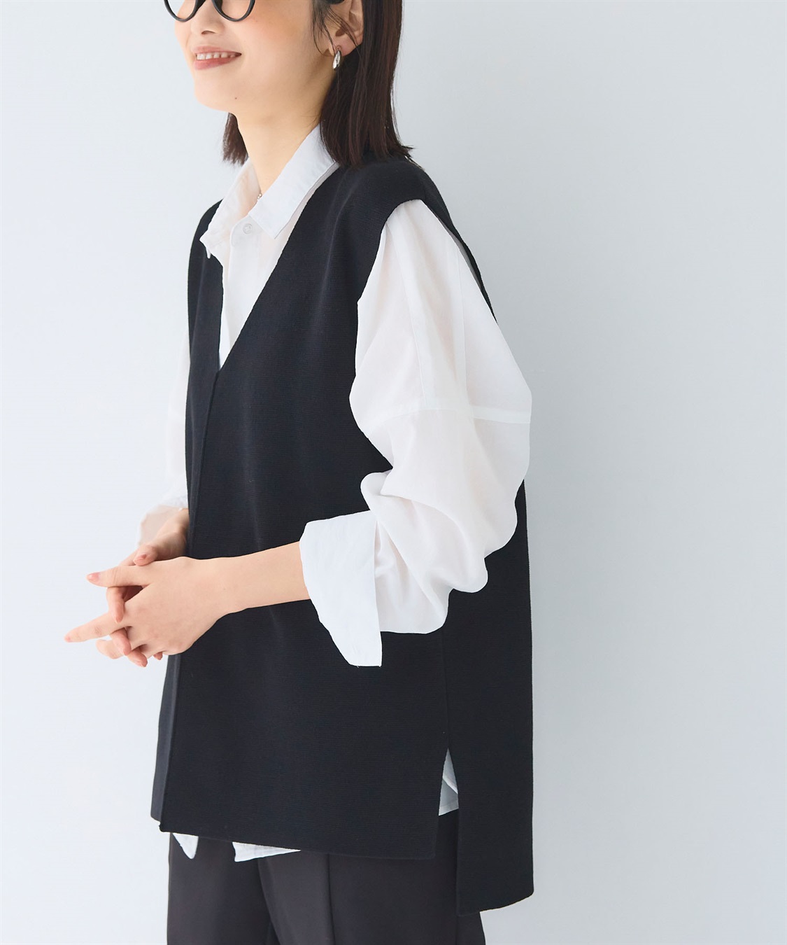 CROSS FUNCTION 《洗える》サマ美え マシュマロミラノディープVネックベスト_sub_17