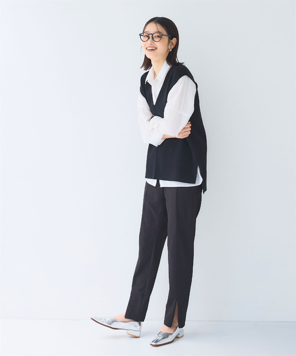 CROSS FUNCTION 《洗える》サマ美え マシュマロミラノディープVネックベスト_sub_22